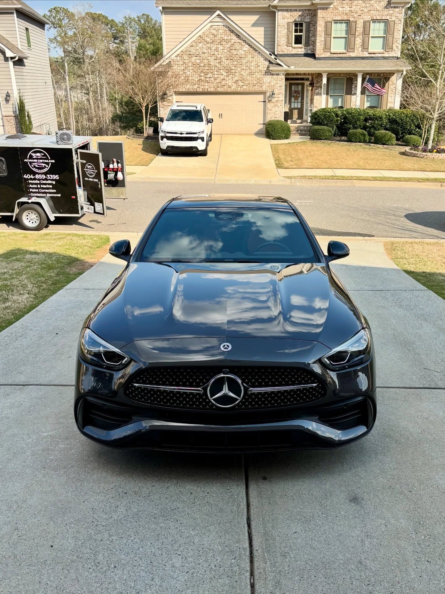 Exterior detailing on a mercedes benz, Cumming GA