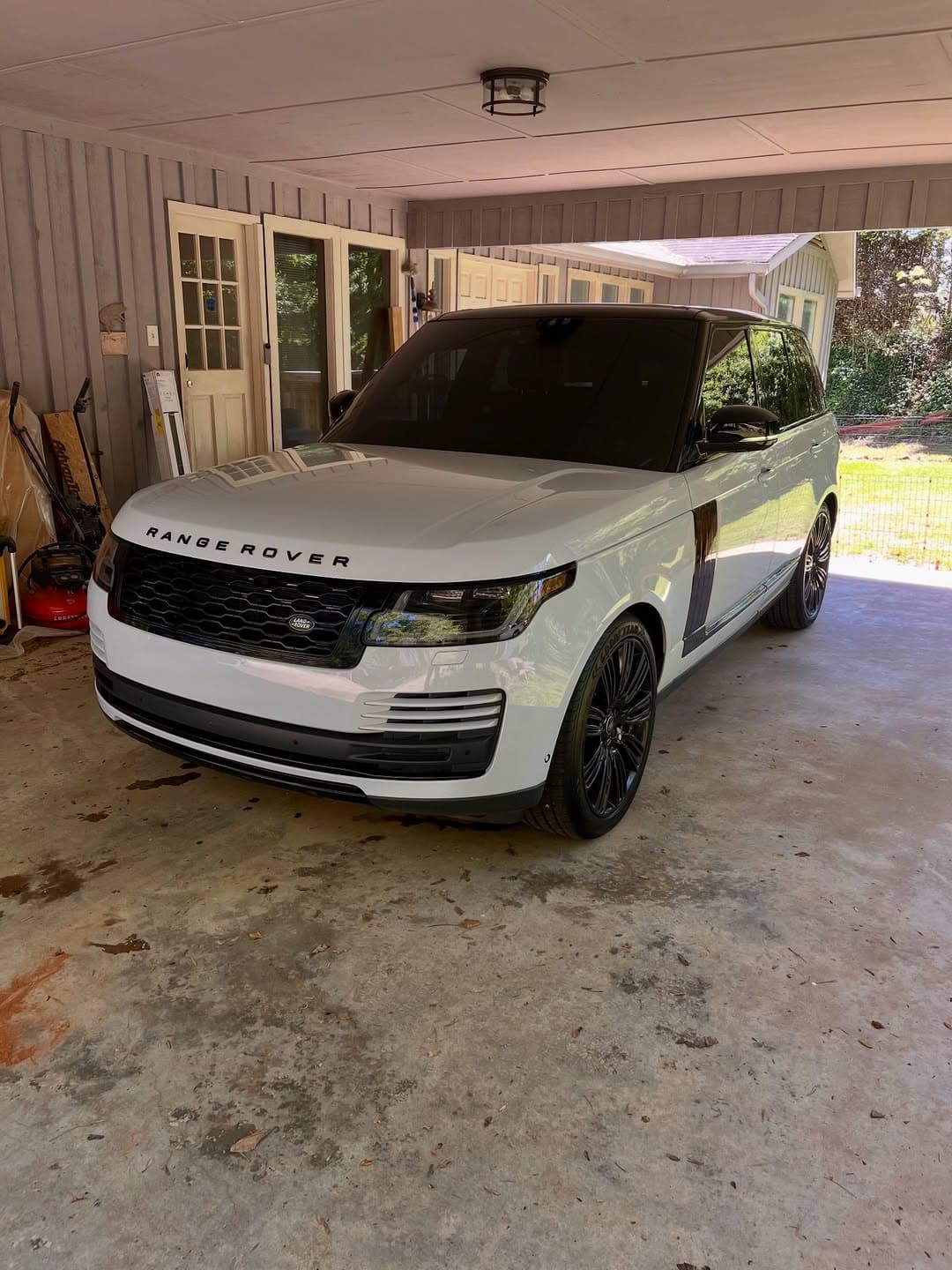 Exterior detailing on a range rover, Cumming GA
