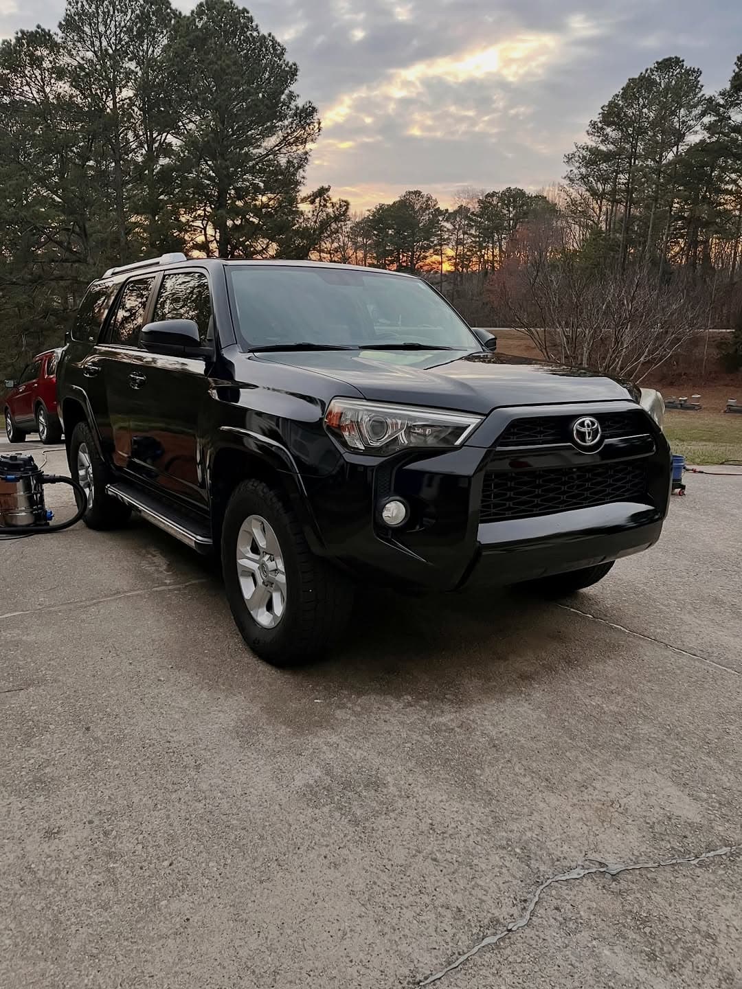 Detailed black Toyota 4Runner exterior after a full detail, Cumming GA