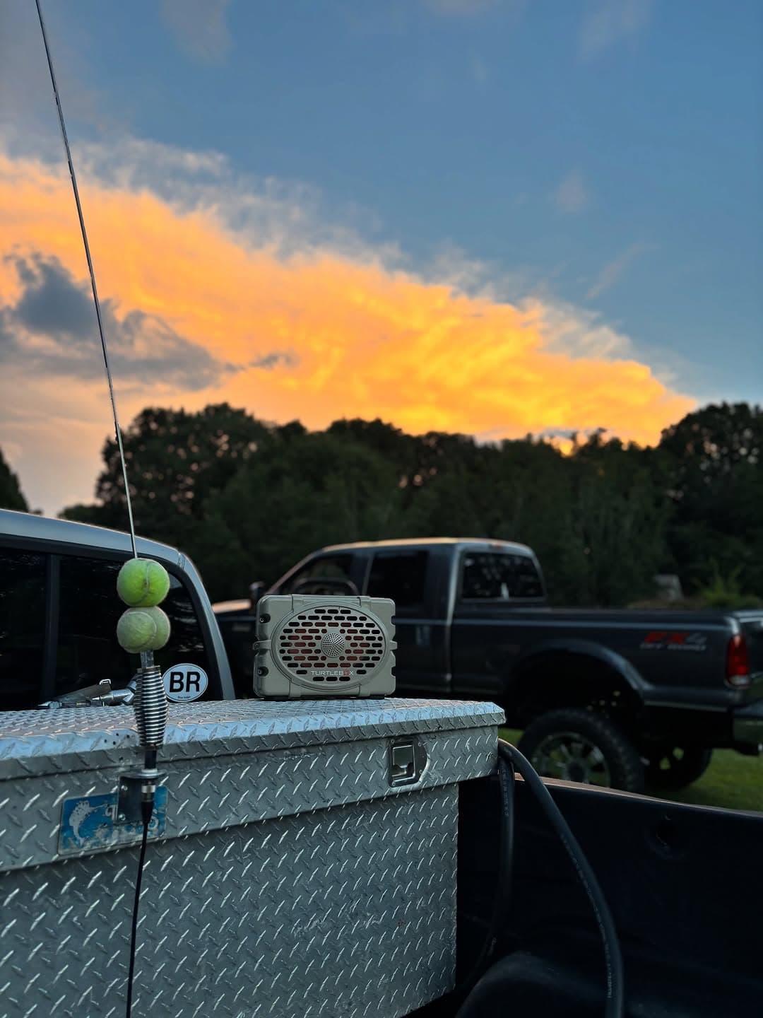 Adams Detailing mobile setup detailing a truck in a driveway, Cumming GA