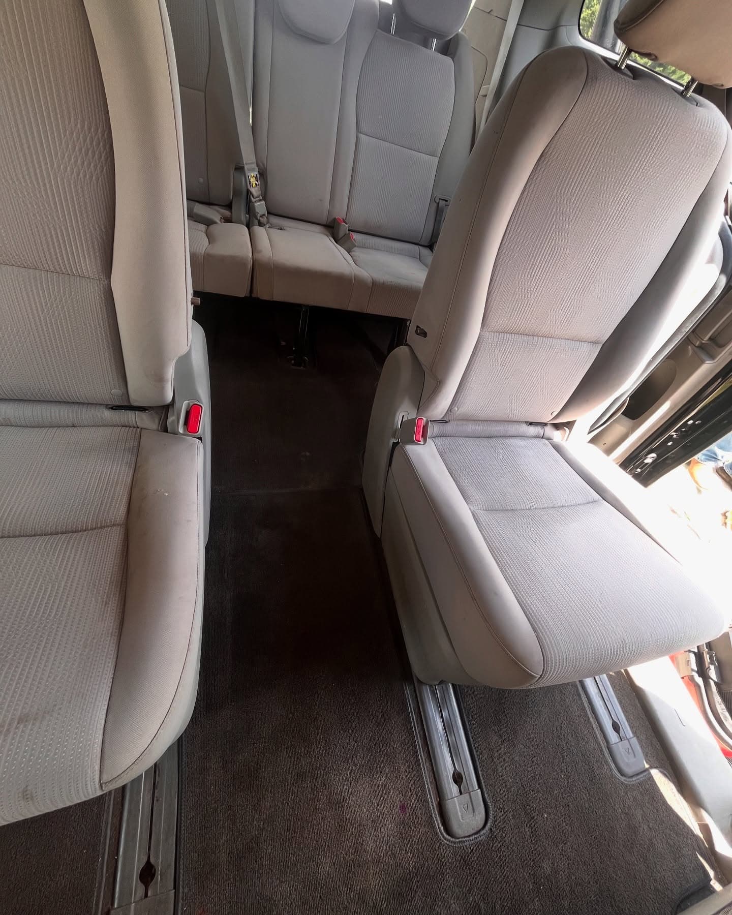 Clean, vacuumed captain's chair seating after an Adams Package interior detail, Cumming GA