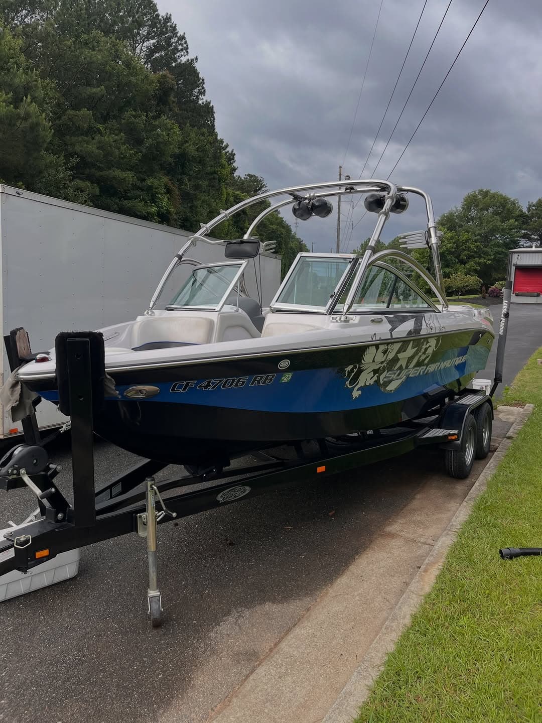 Boat detailing on a nautique oxidation, Lake Lanier GA (after)