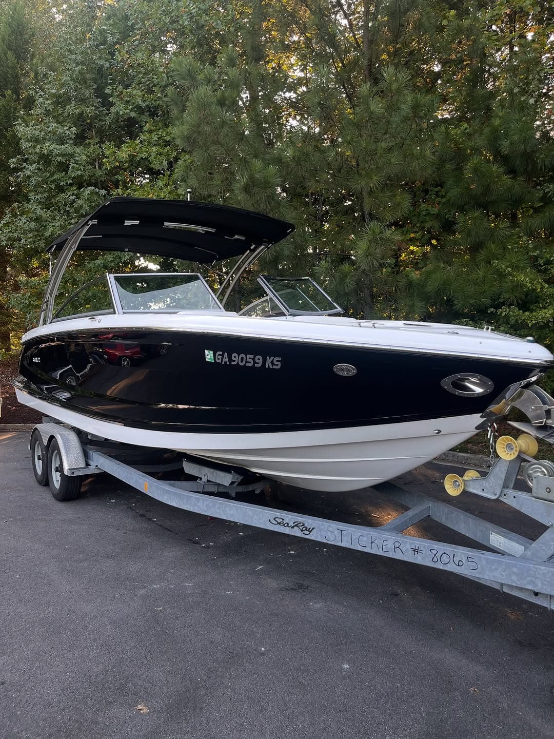 Boat detailing on a wake boat, Lake Lanier GA