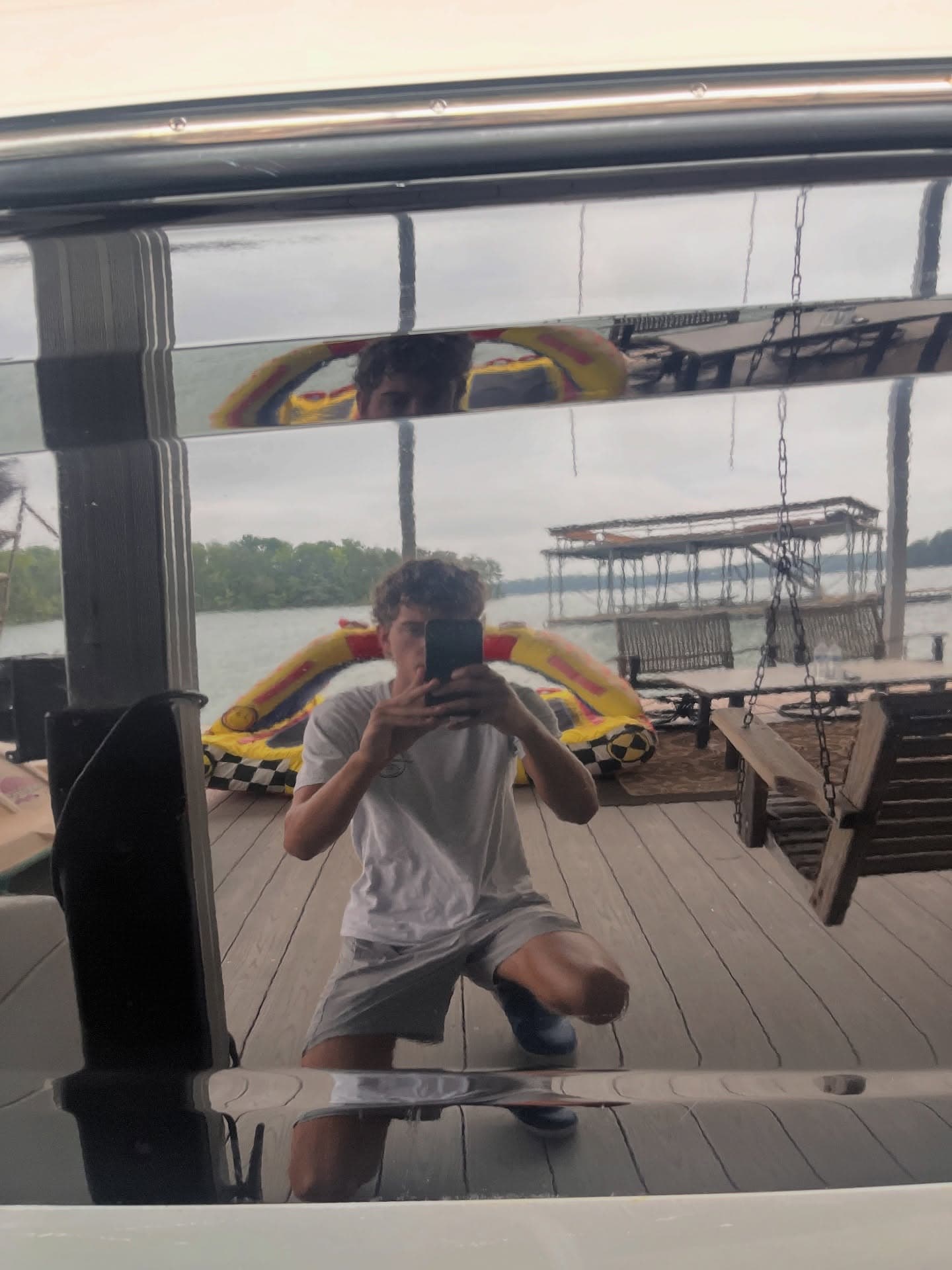 Crystal-clear, mirror-like reflection on the same trim after paint correction, Lake Lanier GA